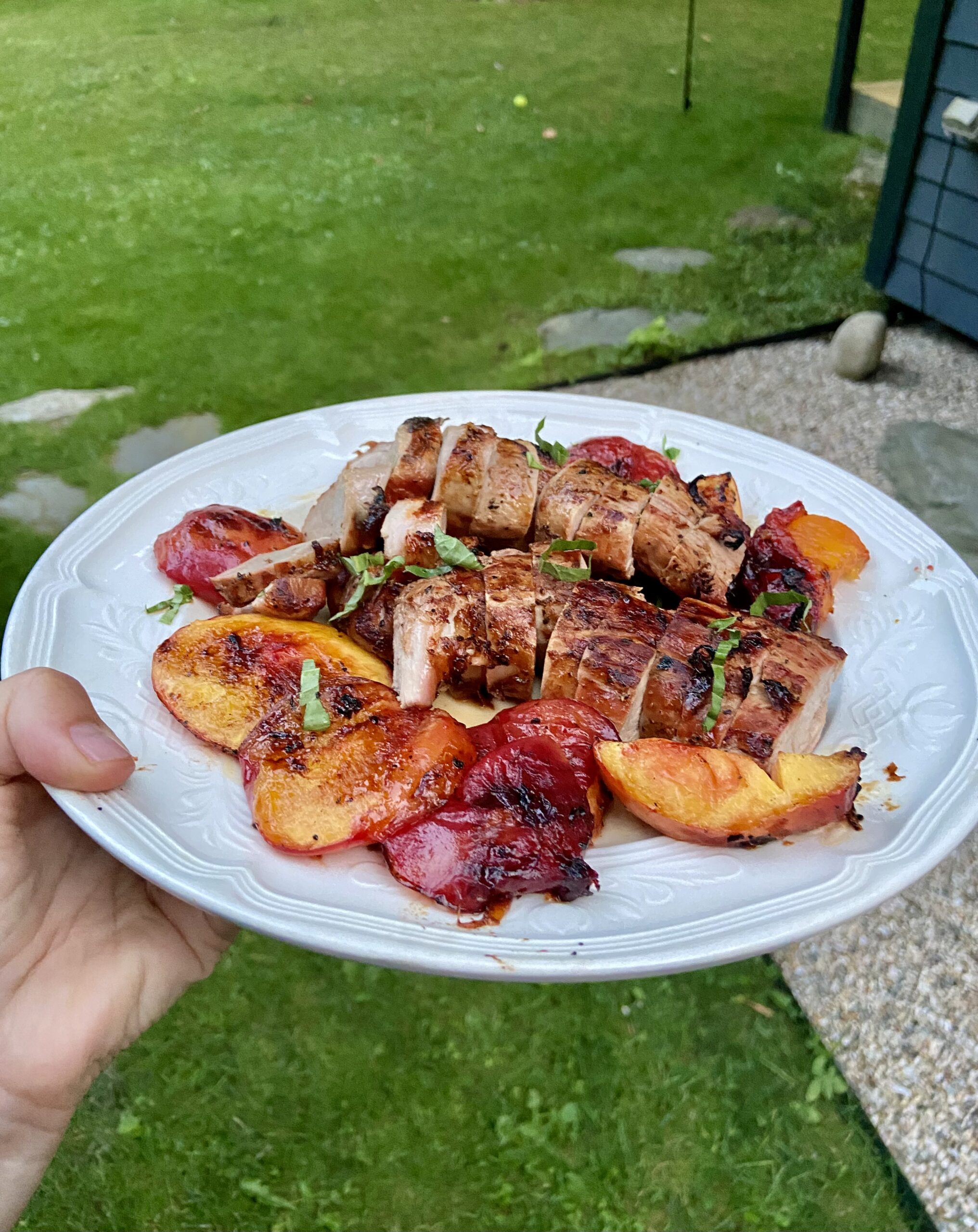 Grilled Pork Tenderloin With Peaches